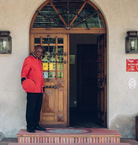 Auberge des Templiers aerial view